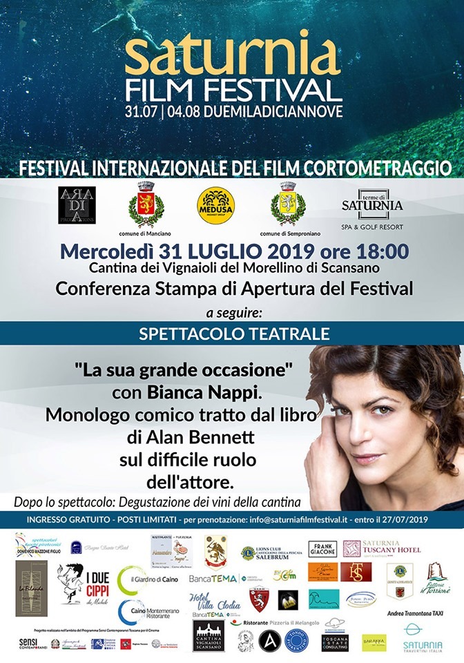 locandina evento saturnia film festival