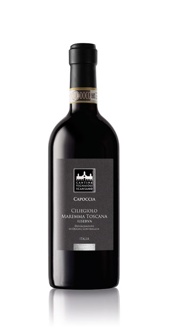 bottiglia di ciliegiolo maremma toscana doc riserva capoccia
